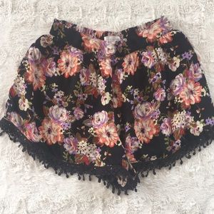 Band of Gypsies shorts, crochet lace hem